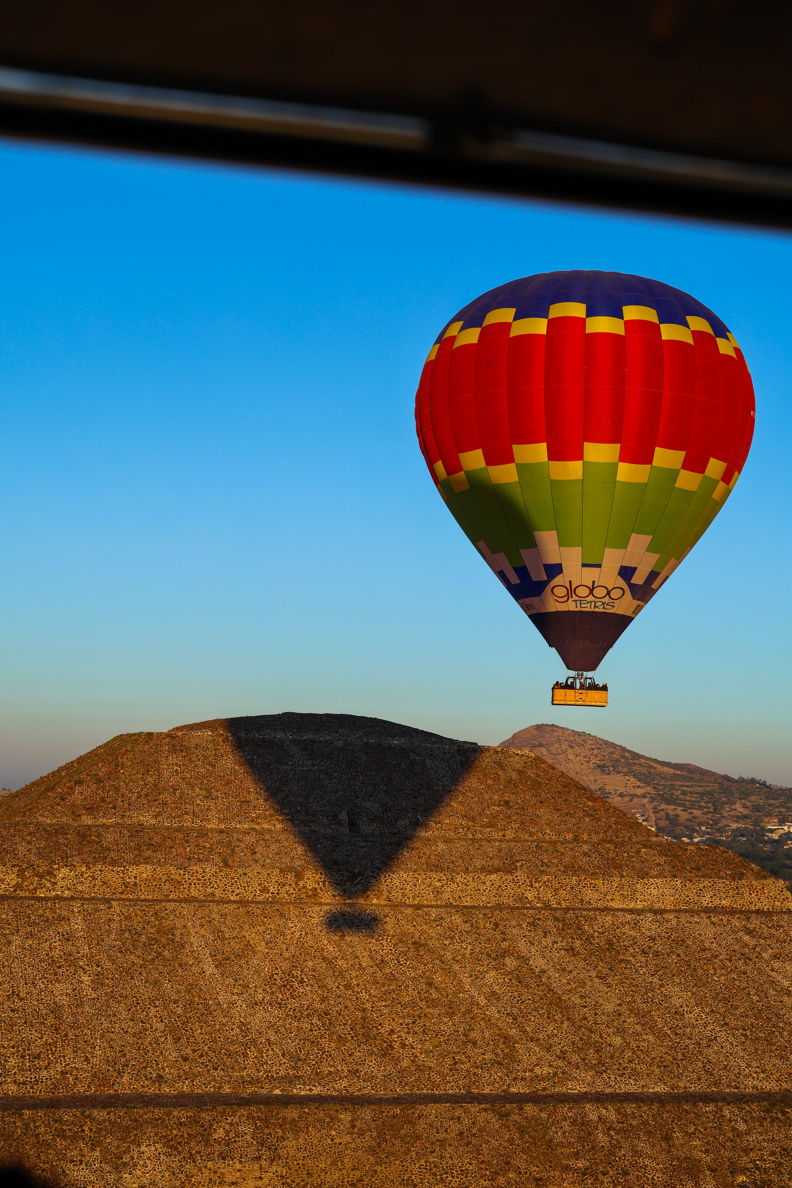 One balloon over the pyramid